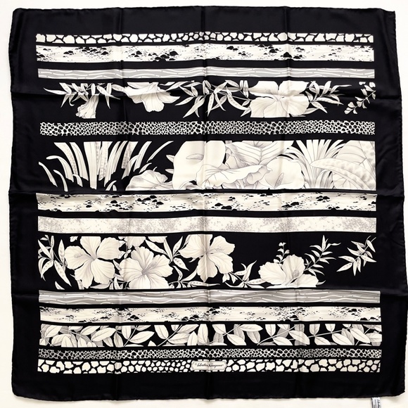 NWT! Vintage Salvatore Ferragamo Silk Scarf 3